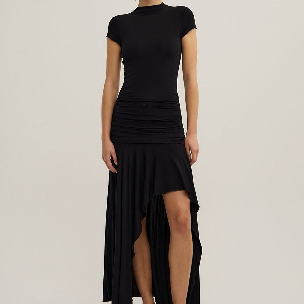 Women's asymmetric high low midi dress – V&D FASHION