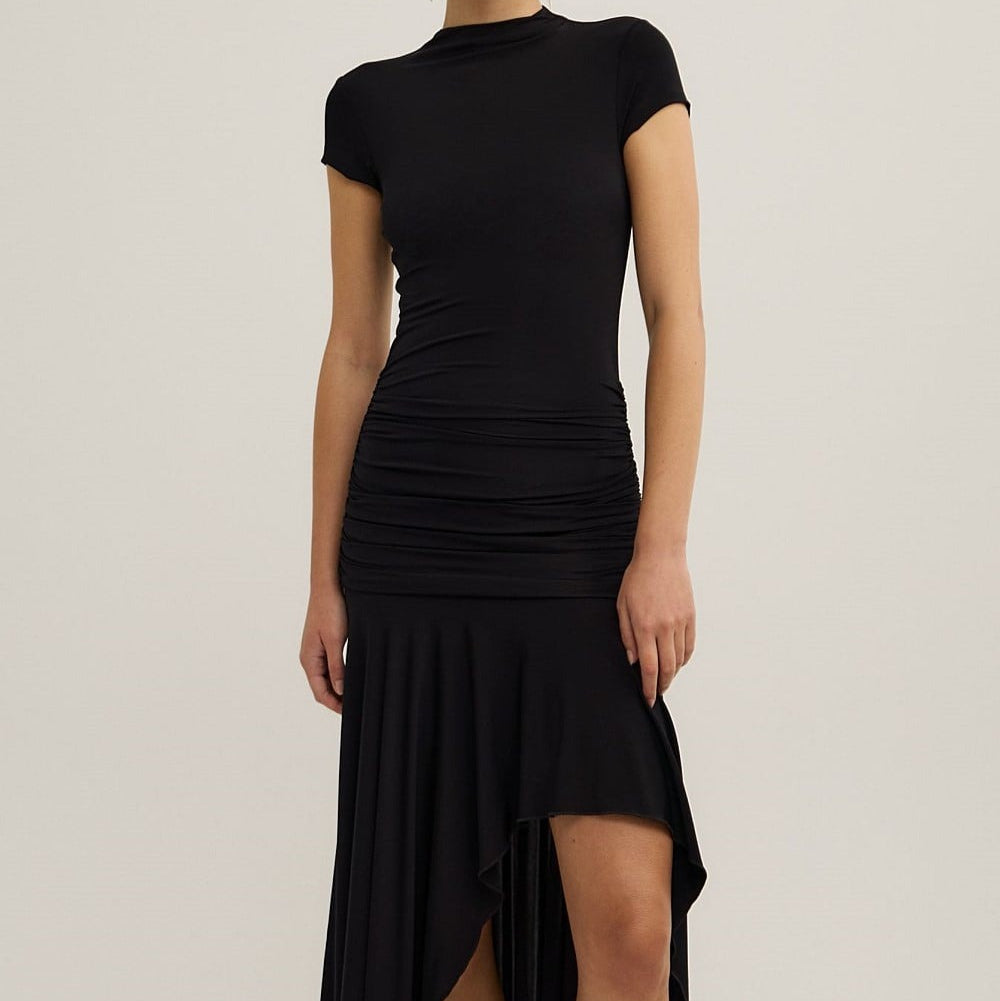 Women's asymmetric high low midi dress – V&D FASHION