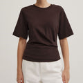 Women's brown short sleeve