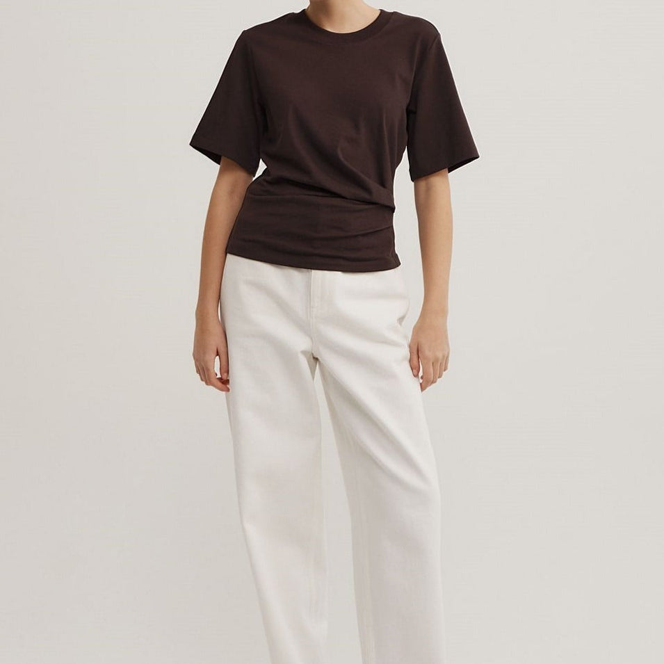 Women's brown short sleeve