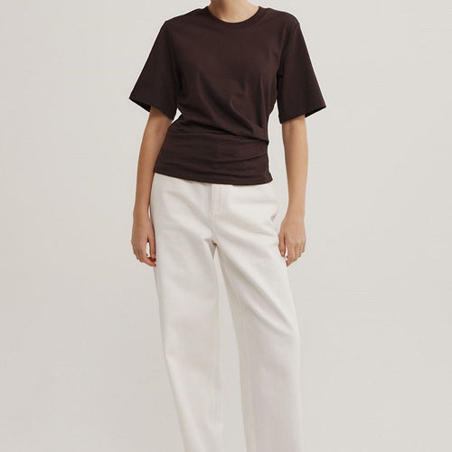 Women's brown short sleeve