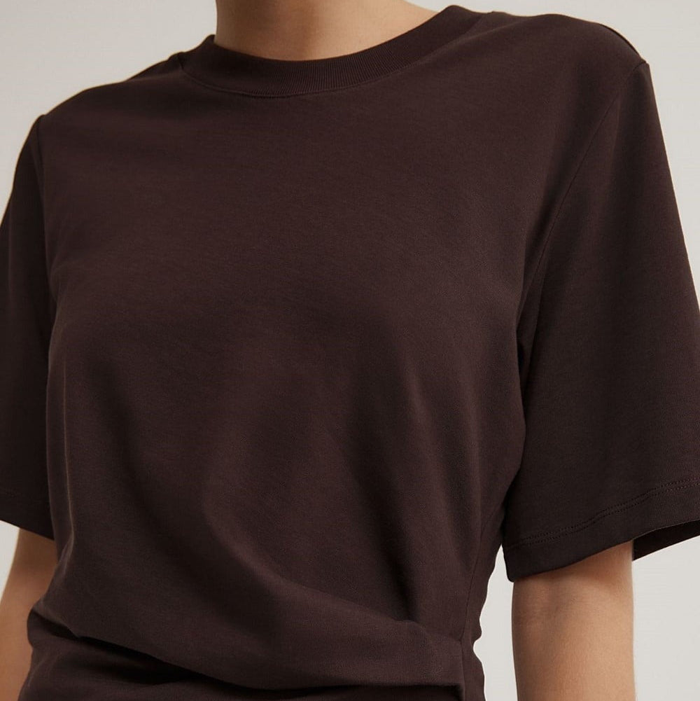 Women's brown short sleeve