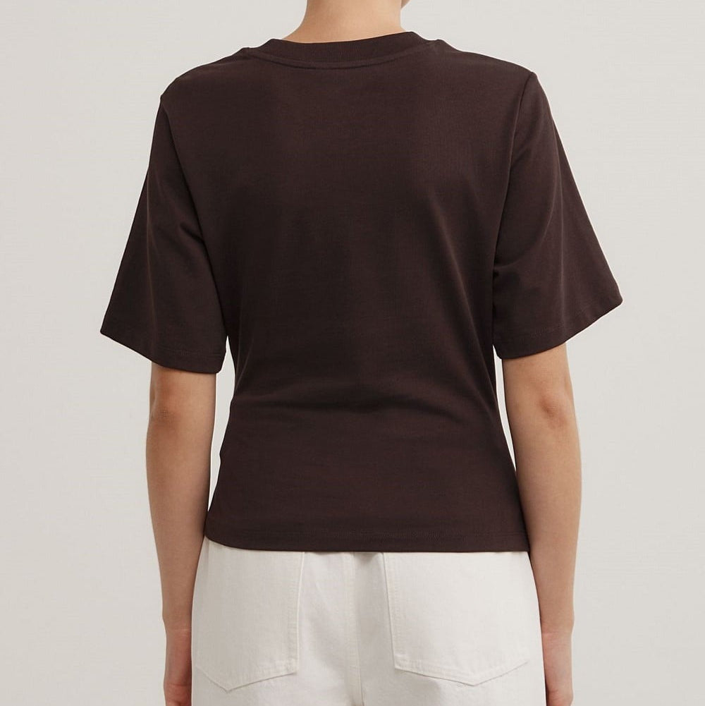 Women's brown short sleeve