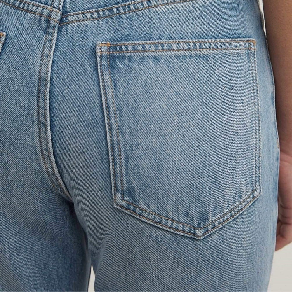 Women's light wash slight flare jeans