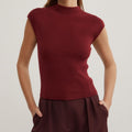 Women's mock neck short sleeve