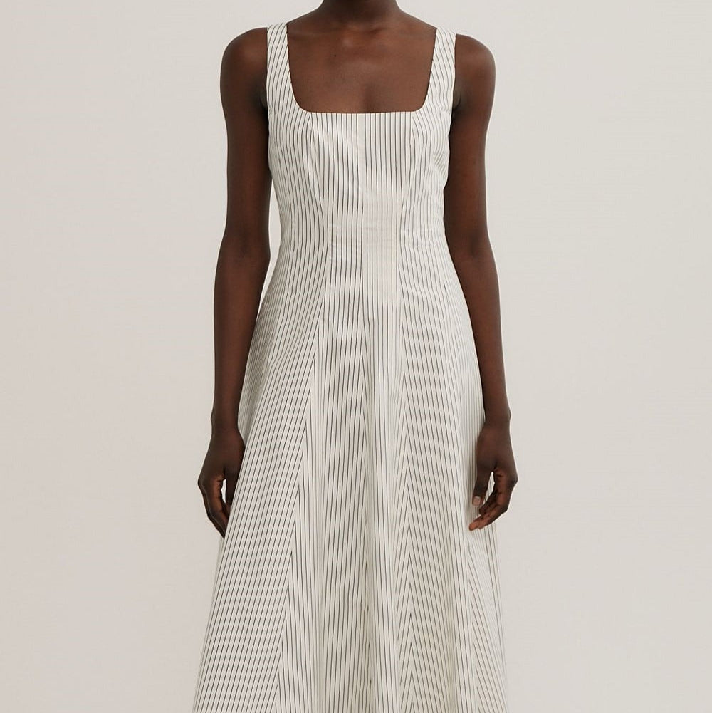 Women's square neck midi dress