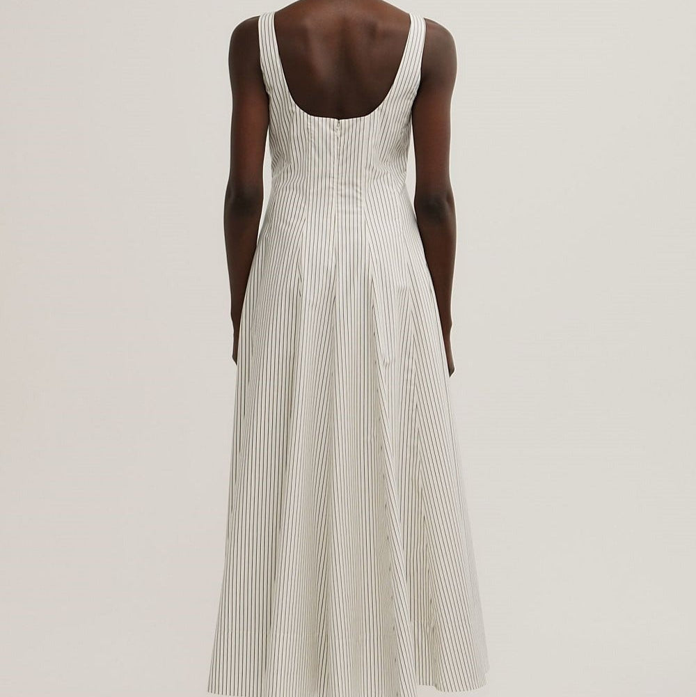 Women's square neck midi dress