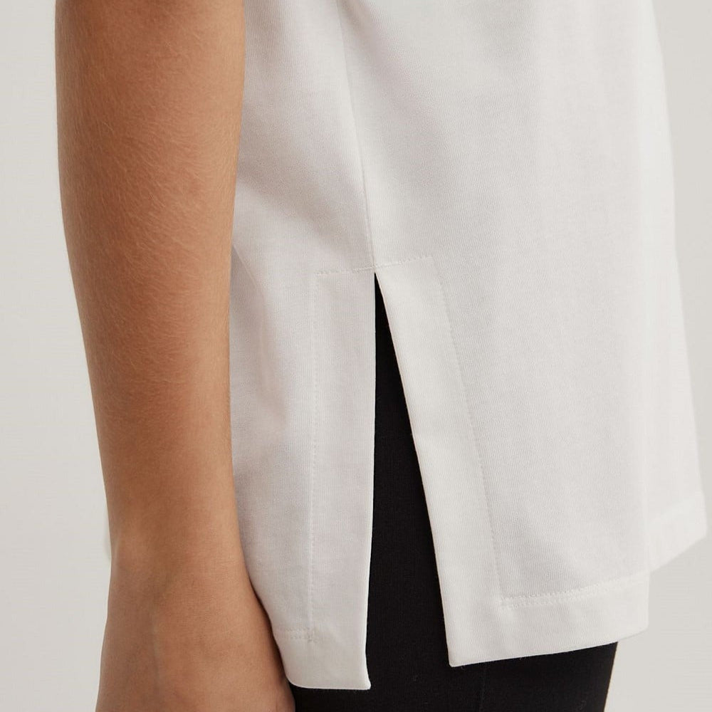 Women's white short sleeve